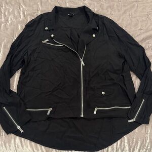 Chico's Black Jacket with Silver Accents